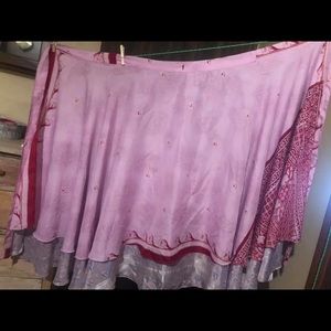 Silk Sari Wrap Skirt Beautiful Spring color!